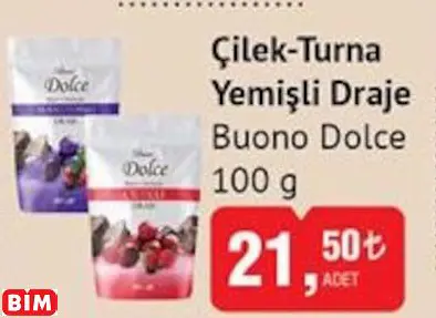 BUONO DOLCE ÇİLEK-TURNA YEMİŞLİ DRAJE